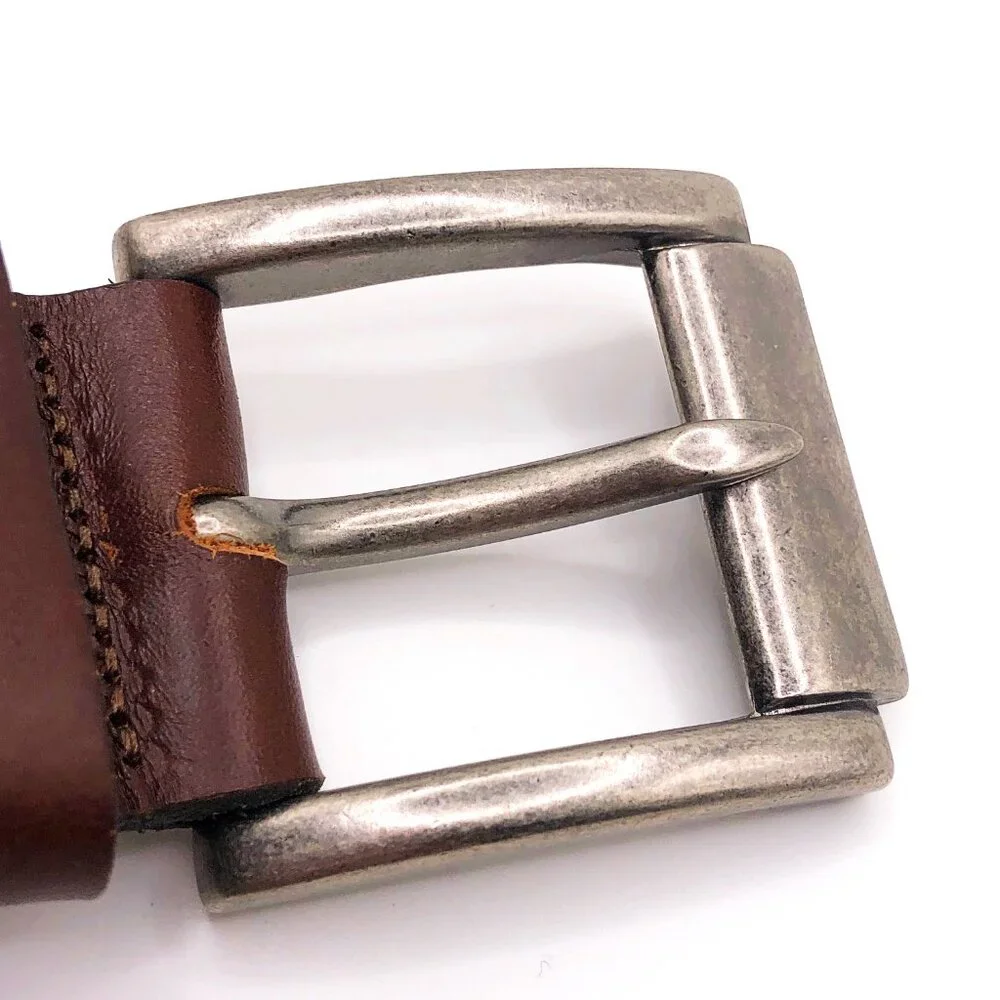 Michael Waddell's Bone Collector Brown Leather Belt with silver tone buckle 36